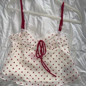 Edikted Red Polka Dot Top